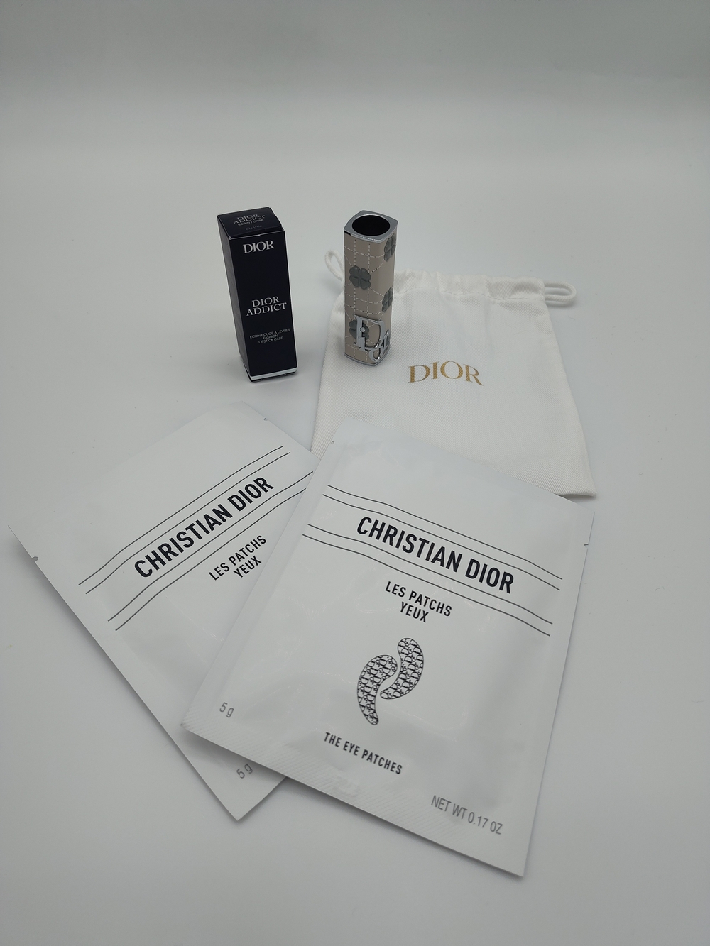 DIOR Addict 2026 Limited Edition Charm Fashion Lipstick Case NIB Eye Patch Set
